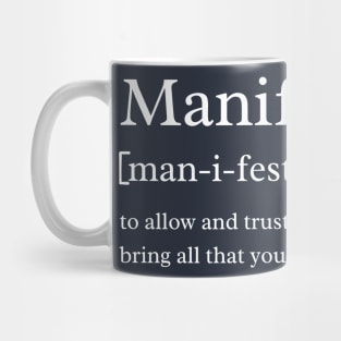 Manifest Definition White Font Mug